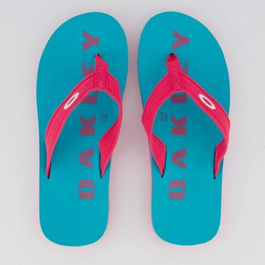 Imagem de Chinelo Oakley Zeal Azul e Rosa-Masculino
