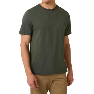 Imagem de Camiseta Masculina Dudalina MC Essentials Verde Militar 4154-Masculino