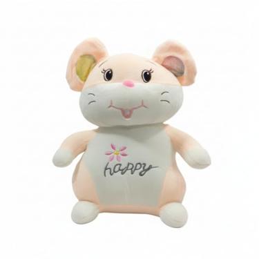 Imagem de Pelúcia Ratinho Happy 30cm Antialérgica Lavável com Zíper Infantil