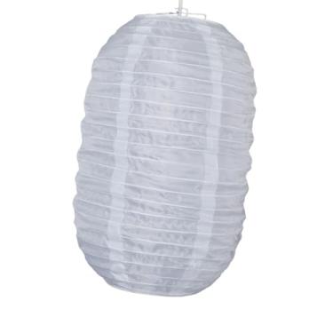 Imagem de WeiLaiKeQi Cúpula para luminária pendente externa com design vintage decorativo, à prova de sol, ideal para e jardim, Branco, 24cmx40cm