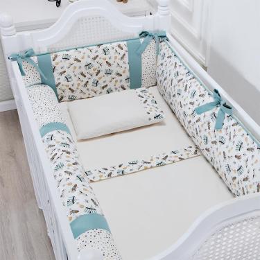 Imagem de Kit Berço Contemporâneo Circus Verde Malva - 06 Peças