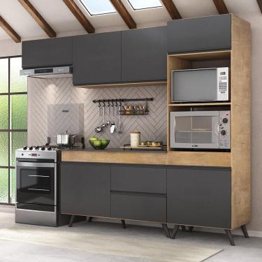 Imagem de Armário De Cozinha Compacta 4 Peças preto