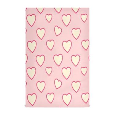 Imagem de Wassud Toalhas de prato de cozinha Cream Hearts 1 pacote de panos de prato macios com laço para pendurar toalha de mão super absorvente de secagem rápida toalhas de chá de mesa decorativas 71 x 45 cm