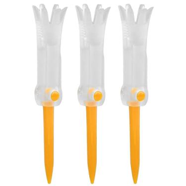 Imagem de CUOFYUNL Camiseta de golfe dobrável para treinamento, acessórios de prática rotativa e anti-voo, pinos de bola para golfe (Laranja)