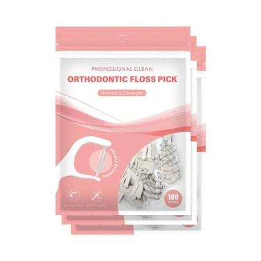 Imagem de Fio Dental Ortodôntico Tamanho Família Para Aparelhos, Palitos Interde