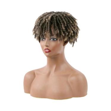 Imagem de Peruca Sintética Trançada Preta Com Tranças Estilo Dirty Braids, Cober