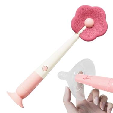 Imagem de Escova de limpeza de copos – escova de copo, esponja em forma de flor, ferramenta de limpeza multifuncional de sucção para pia de banheiro