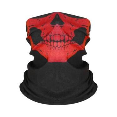 Imagem de Máscara Facial Unissex Com Estampa De Caveira Punk, Protetor Solar Res