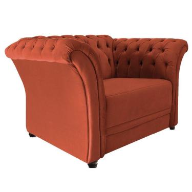 Imagem de Poltrona Decorativa Chesterfield Terracota