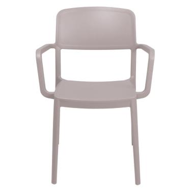 Imagem de Cadeira Tramontina Marta Em Polipropileno Camurça Com Braços