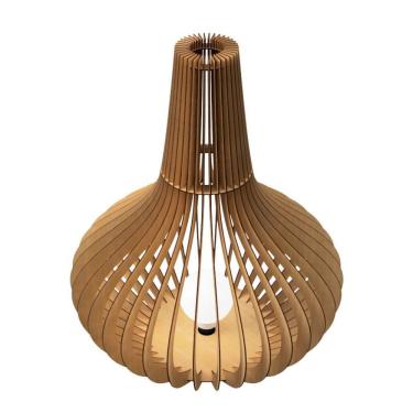 Imagem de Luminária De Chão Boituva Mdf Luminária Mdf Cru Tamanho 90x60cm