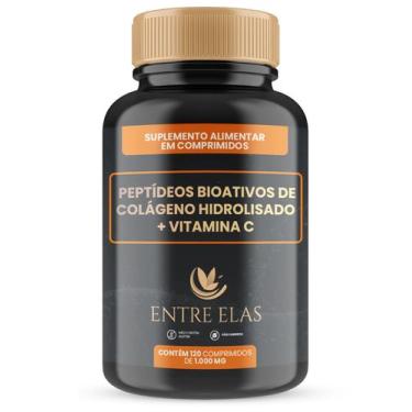 Imagem de Peptídeos Colágeno Hidrolisado com Vitamina C 120 Comprimidos Firmeza,