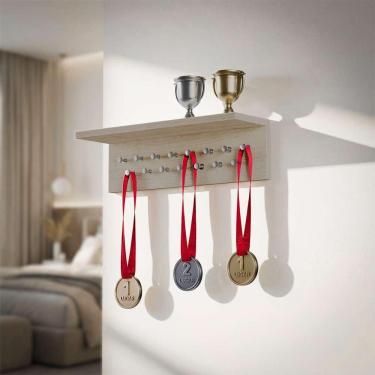 Imagem de Porta Medalhas Carvalho 45cm com Suporte para Troféus