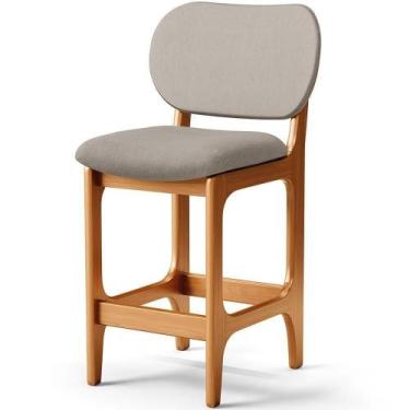 Imagem de Banqueta Baixa Bar Cozinha E Sala De Jantar Fixa Betta L02 Imbuia Linh