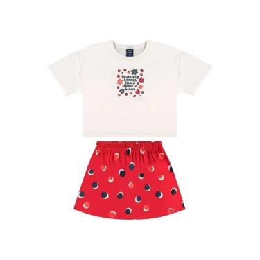 Imagem de Conjunto Cropped e Short-Saia Bee Loop-Feminino