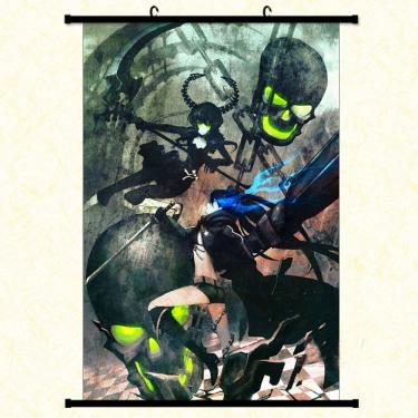 Imagem de Pôster de anime Black Rock Shooter Black Bullet 40x60 cm