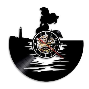 Imagem de Relógio de parede Mermaids Anime Vinyl Record 30x30cm - yiweisai