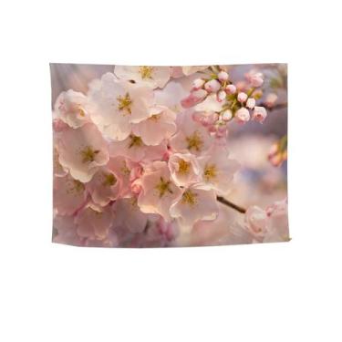 Imagem de Tapeçaria, paisagem de flores de cerejeira, parede, 150x100cm, microte