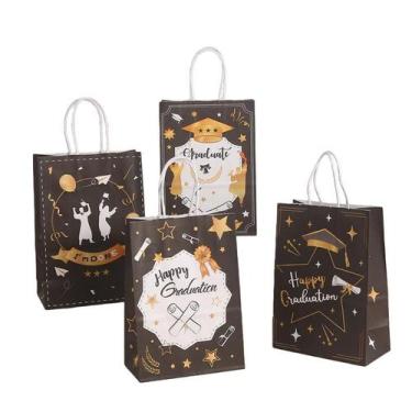 Imagem de Saco de presente Kraft Paper Graduation 24 unidades 15x8x21cm 17g - yi