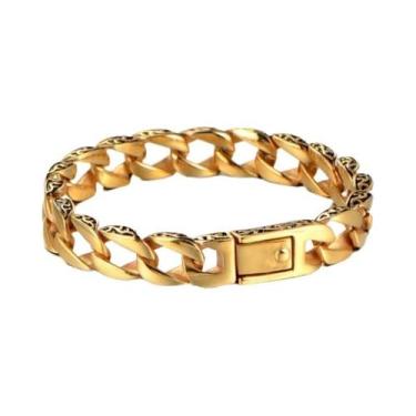 Imagem de Pulseira Masculina De Corrente Cubana Miami Banhada a Prata Joia De Mo