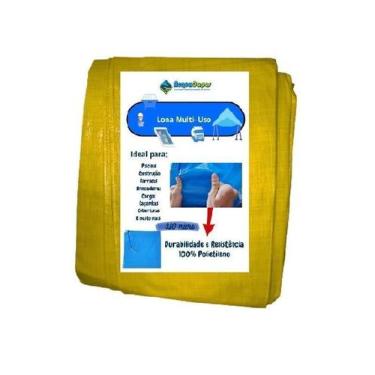 Imagem de Lona Polietileno 6X4 Grossa 300 Micras Multiuso Amarela - Plástica Aca