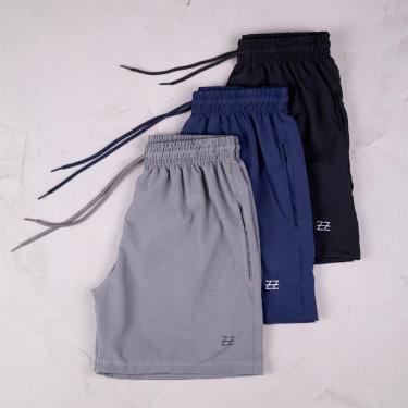Imagem de Kit 3 Bermudas Masculinas Academia Treino Praia Corrida Shorts Elástico Luzzoo-Masculino