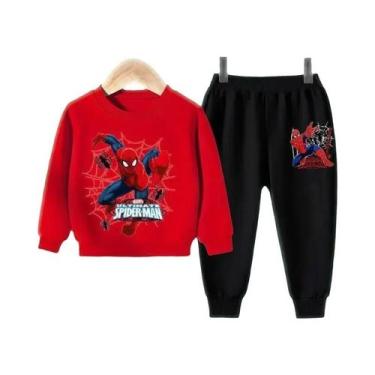 Imagem de Conjunto De Moletom E Calça Infantil Masculino Com Estampa De Desenho 