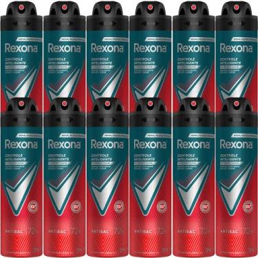Imagem de Kit Desodorante Aerosol Rexona Men Antibacterial 150ml 12 Unidades
