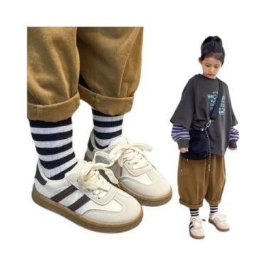 Imagem de Tênis Esportivos Casuais De PU Para Crianças, Bonitos E Confortáveis, 