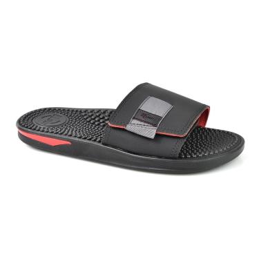 Imagem de Chinelo Br Sports Masculino Palmilha Massageadora Preto Vermelho-Masculino