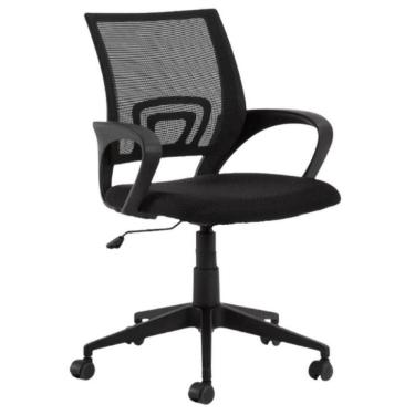 Imagem de Cadeira de Escritório Secretária Base Preta com Rodinha Fortt Porto Preta - CSF01-P