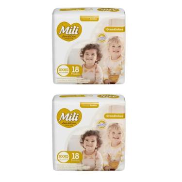 Imagem de Kit C2 Fralda Jumbo Grandinhos Love & Care XXXG C/18 - Mili