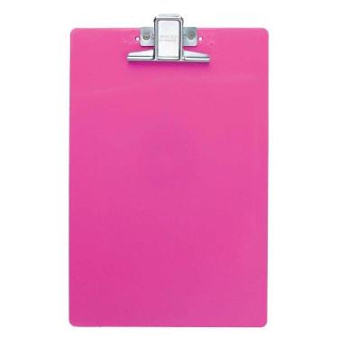 Imagem de Prancheta Plástica Oficio Waleu com Prendedor Metal Rosa