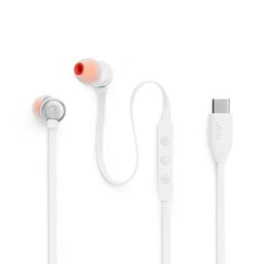 Imagem de Fone De Ouvido Intra-Auriculares Jbl 310c, Com Fio, USB-C, Driver 9mm, Branco