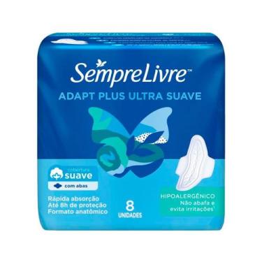 Imagem de Absorvente Cobertura Plus Ultra Suave Com Abas Sempre Livre 8 Unidades