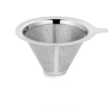 Imagem de Coador De Inox Reutilizável  Mini Filtro De Café E Chá Sem Papel - Lux