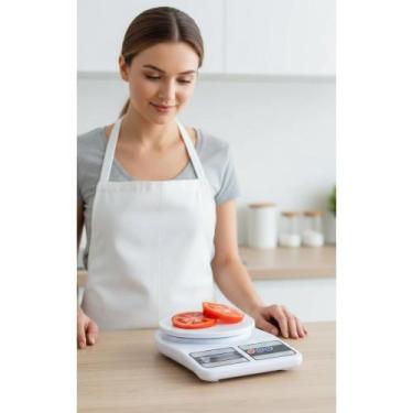 Imagem de Balança Digital Cozinha Precisão 10kg 1g Branca LCD - Congratulations 
