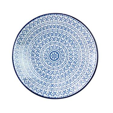 Imagem de Prato de cerâmica estampada para sobremesa 22cm - Importado, D