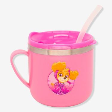 Imagem de Caneca Infantil Caneca Flip Infantil Skye - Patrulha Canina para Beber em Aço Inoxidável com Tampa Flip e Canudo Uso