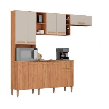 Imagem de Armario Cozinha com Balcão Ravena com 10 Portas e 1 Gaveta - Atualle M