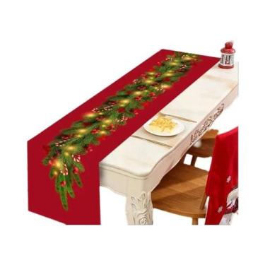 Imagem de Caminho De Mesa Xadrez Buffalo Para Natal, Decoração De Mesa De Natal,