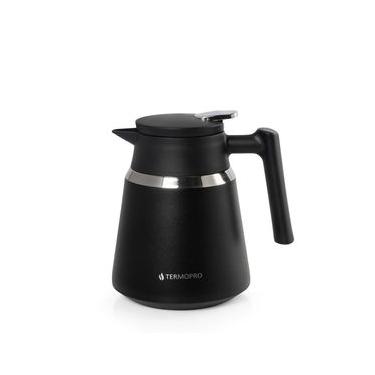 Imagem de Garrafa Térmica Termopro Geisha Preta Aço Inox 1 L