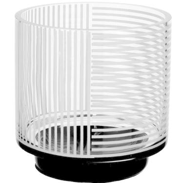 Imagem de VASO DECORATIVO ENFEITE PLANTA LISTRAS VIDRO 12x12x12cm TRANSPARENTE