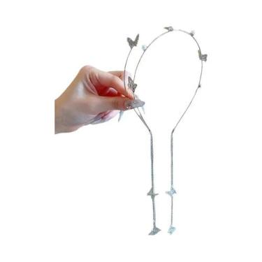 Imagem de Tiara Elegante Com Pérolas E Strass Para Mulheres, Acessório De Cabelo