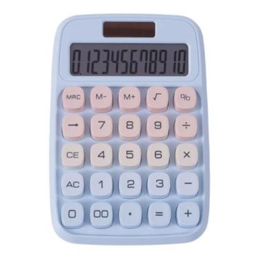 Imagem de Calculadora Retrô Mecânica Candy Color 12 Dígitos Solar - Tesla Store,