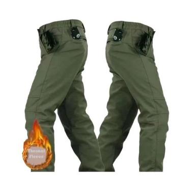 Imagem de Calças Cargo Táticas Militares Masculinas Impermeáveis De Fleece Quent