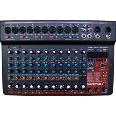 Imagem de Mesa De Som Compacta 12 Canais Soundvoice MC-12BT - 110/220