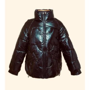 Imagem de Jaqueta Puffer Cropped Metalizada Forrada Feminina Inverno - Said Meta