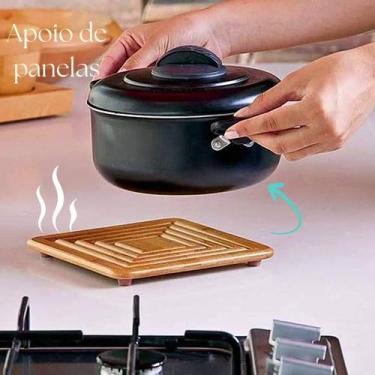 Imagem de Apoio Para Panela Em Bamboo Mor Kit Com 2 Unidades