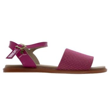 Imagem de Sandália Rasteira Feminino Moleca 5450.100 Rosa, 40, Rosa